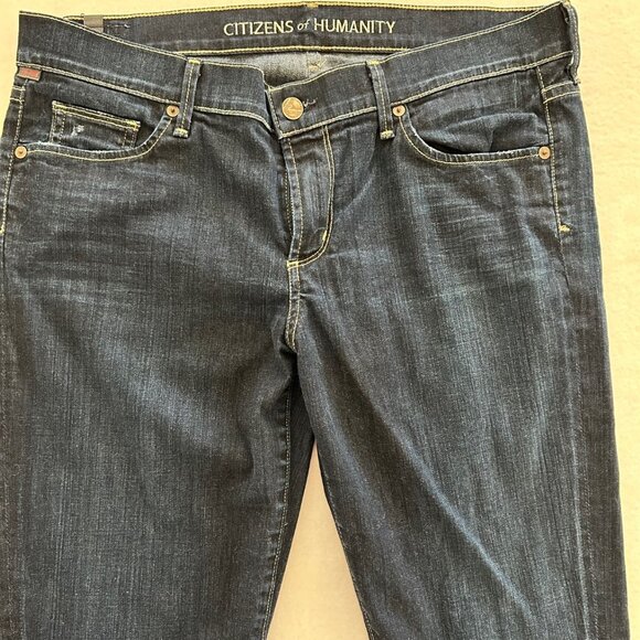 Citizens Of Humanity COH Ava Low Rise Straight Leg Jeans SZ32 Medium Wash Denim - Picture 4 of 11